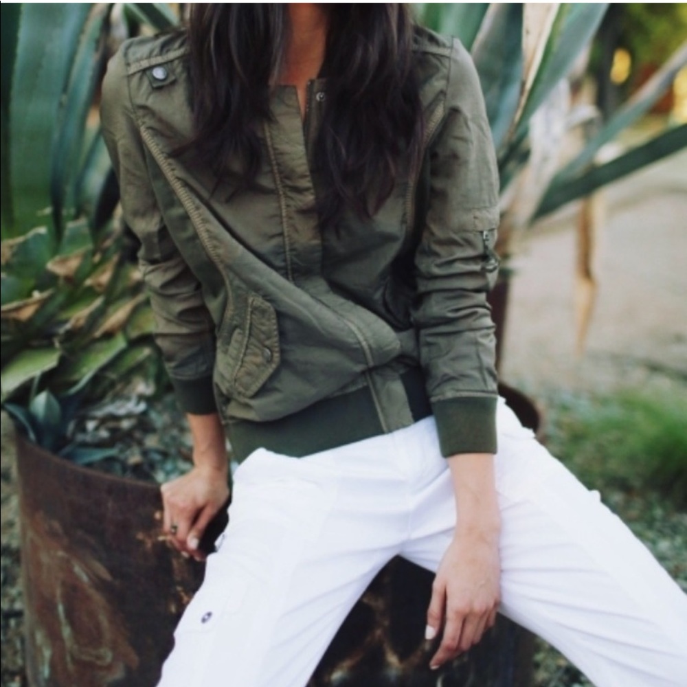 Marrakech Anthropologie Vista Army Bomber Jacket